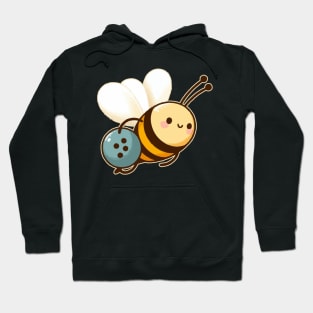 cute bee carrying a bowling ball Hoodie